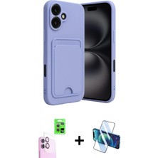 Pileli Store Pilelistore™ iPhone 16 Kılıf Vadi Çizgi Prime - Siyah 3D Antistatik Seramik Nano Ekran Koruyucu + Raze Metal Kamera Lens - Pe