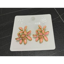 Showy Accessories Çiçek Mineli Küpe