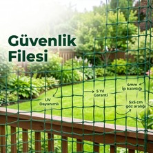 Güneybey File Güvenlik Filesi | 2,5 x 2 Metre | Yeşil | 4 mm Ip, 5x5 cm Göz Açıklığı