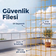Güneybey File Güvenlik Filesi | 3 x 2 Metre | Sarı | 4 mm Ip, 5x5 cm Göz Açıklığı