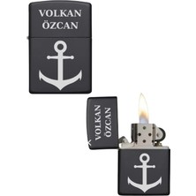 UltraMint Özel Tasarım Çapa Baskılı Metal Çakmak, Şık ve Kullanışlı Hediye