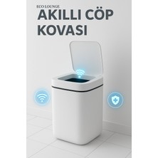 Eco Lounge Akıllı Sensörlü Antibakteriyel Çöp Kovası 20 Litre Çöp Kutusu, Çöp Torbası Uyumlu Kapak