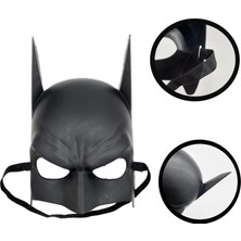 Eco Lounge Siyah Renk Çocuk Boy Arkadan Lastikli Batman Maskesi A Kalite  20X14 cm