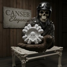 Canseb Elegance 11CM Kuru Kafa Küllük Dekor Premium Dekor Taş Tozu Beton