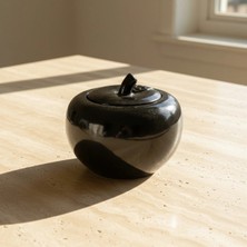 Canseb Elegance 8 cm | Kapaklı Siyah Elma Dekor & Saklama Kutusu - Premium - Decor - Pinterest - Bohem - Iskandinav Tarzı - Vazo - Dekoratif Vazo - Obje - Biblo - Heykel - Hediyelik - Dekor Obje