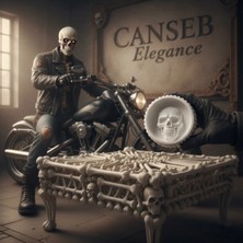 Canseb Elegance 13CM | Beyaz Kuru Kafa Küllük Dekor Premium Dekor-Pinterest - Bohem - Iskandinav Tarzı - Vazo - Dekoratif Vazo - Obje - Biblo - Heykel - Dekor Obje - Kuru Kafa - Rock - Harley Davidson