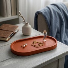 Canseb Elegance Premium - 18CM - Dekoratif Tepsi - Tabak - Beton Sunumluk - Lüks Tasarım Özenli Işçilik