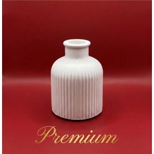 Canseb Elegance Premium - Pürüzsüz - 10CM Çizgili Desenli Pampas Vazosu