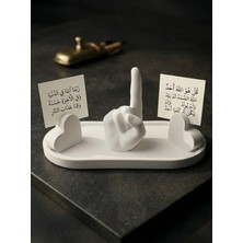 Canseb Elegance Islami Ev Hediyesi Tevhid El Heykeli ve Dekoratif Kalp Stand (El 12CM Tepsi 25CM Kalp 5cm)