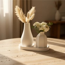 Canseb Elegance 3'lü Lüks Vazo Seti Premium Set - Dekoratif Set - Pinterest - Bohem - Iskandinav Tarzı - Vazo - Dekoratif Vazo - Obje - Biblo - Heykel - Hediyelik - Dekor Obje
