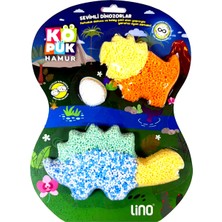 Lino 153003 Kurumayan Köpüklü Oyun Hamuru Sevimli Dinozorlar
