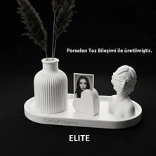 Canseb Elegance Dörtlü Fotoğraf Tutucu, Pampas Vazosu & Kız Dekoratif Obje Seti Fotoğraf Standlı