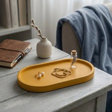 Canseb Elegance Premium - 18CM - Dekoratif Tepsi - Tabak - Beton Sunumluk - Lüks Tasarım Özenli Işçilik