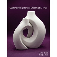 Canseb Elegance Premıum Sarmaşık Sevgili Ikili Vazo Dekoratif - 16/13CM