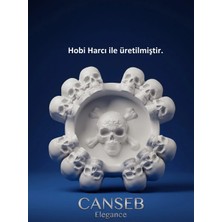 Canseb Elegance Kuru Kafa Küllük Dekoratif 11CM - Gotik Tarzı - Rock Tarzı - Skull