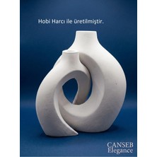 Canseb Elegance Premıum Sarmaşık Sevgili Ikili Vazo Dekoratif - 16/13CM
