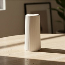 CANSEB Elegance - Premium - 10cm- Dikey Çizgili Vazo - Modern - Iskandinav Esintisi