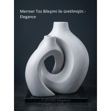 Canseb Elegance Premıum Sarmaşık Sevgili Ikili Vazo Dekoratif - 16/13CM