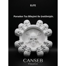 Canseb Elegance Kuru Kafa Küllük Dekoratif 11CM - Gotik Tarzı - Rock Tarzı - Skull