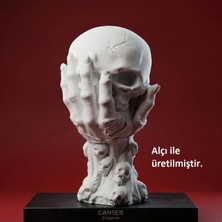Canseb Elegance 9cm Kuru Kafa Figürü (9cm Boyutunda) Biblo - Rock - Gotik Tarzı - Chopper Tarzı - Harley Tarzı