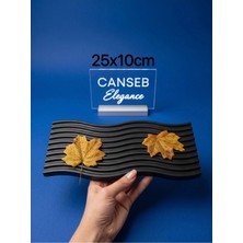 Canseb Elegance Velvet Line Tray - Dekoratif Tepsiler - Sunumluklar - Tabaklar