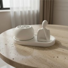Canseb Elegance 3'lü Kâse ve Düşünen Insan Seti Premium Set - Dekoratif Set - Pinterest - Bohem - Iskandinav Tarzı - Vazo - Dekoratif Vazo - Obje - Biblo - Heykel - Hediyelik - Dekor Obje
