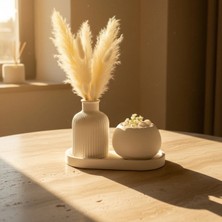 Canseb Elegance 3'lü Pampas Vazo & Saksı Seti Premium Set - Dekoratif Set - Pinterest - Bohem - Iskandinav Tarzı - Vazo - Dekoratif Vazo - Obje - Biblo - Heykel - Hediyelik - Dekor Obje