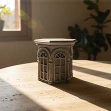 Canseb Elegance 11CM | Kirli Gri- Eski Mimari Yapı - Kapaklı Dekor