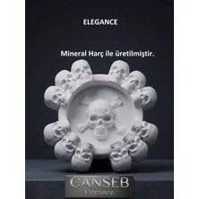 Canseb Elegance Kuru Kafa Küllük Dekoratif 11CM - Gotik Tarzı - Rock Tarzı - Skull