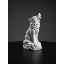 Canseb Elegance Uluyan Bozkurt Heykeli - 11 cm - Bozkurt - Heykelcik - Figür