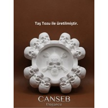 Canseb Elegance Kuru Kafa Küllük Dekoratif 11CM - Gotik Tarzı - Rock Tarzı - Skull