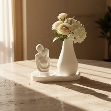 Canseb Elegance 3'lü Modern Vazo ve Sevgili Seti Premium Set - Dekoratif Set - Pinterest - Bohem - Iskandinav Tarzı - Vazo - Dekoratif Vazo - Obje - Biblo - Heykel - Hediyelik - Dekor Obje