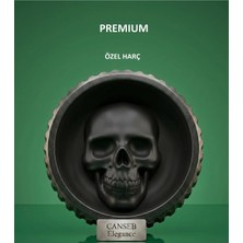 Canseb Elegance 13CM Kuru Kafa Küllük Dekor - Chopper Harley Gotik Tarzı - Rock Stili