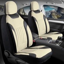Auto Good Store Toyota Yaris Cross Uyumlu Lüx Deri Detaylı Tay Tüyü Oto Koltuk Kılıfı Ön Arka Takım Edition Bej