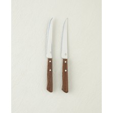 English Home Iron Slice Paslanmaz Çelik 2'li Bıçak 11 cm Kahverengi