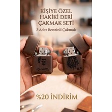 UltraMint El Yapımı Hakiki Deri Çakmak Kılıfı - 2'li Set, Şık ve Dayanıklı