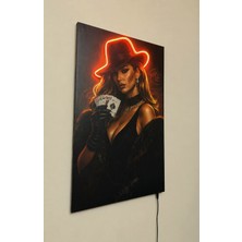 Eker Reklam Ajansı Gece Kraliçesi | Neon Ledli Modern Tablo