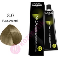 L'Oréal Professionnel İnoa Amonyaksız Saç Boyası No: 8.0 Fundamental 60 ml Canlı Renkler ve Saç Bakım Etkisi