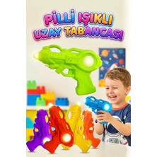 Farbu Oyuncak Işıklı Sesli Pilli Uzaylı Işın Tabancası - Renkli Modern 23cm Eğlenceli Oyuncak Tabanca
