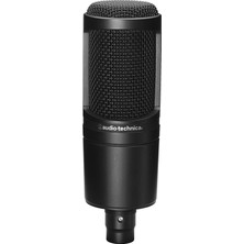 Audio-Technica At2020 Siyah Geniş Diyafram Kondenser Stüdyo Mikrofon Kablolu Düşük Gürültü Özelliği