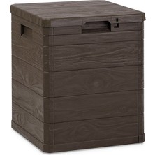 Toomax Woody's Kahverengi Bahçe Depolama Sandığı 90Lt Ahşap Görünümlü Dayanıklı Yapı