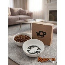 Raccoon ECO001 Fish Bone Seramik Mama ve Su Kabı 250ML