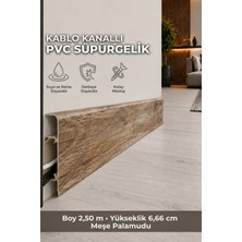 Agk Esquero Açılabilir Kapaklı Kablo Kanallı Pvc Süpürgelik 250 cm Suya, Neme ve Darbeye Dayanıklı, Meşe Palamudu, ESQ610