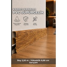 Agk Esquero Açılabilir Kapaklı Kablo Kanallı Pvc Süpürgelik 250 cm Suya, Neme ve Darbeye Dayanıklı, Sarıçam, ESQ609