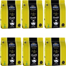 Karali Çay Premium Demlik Poşet Siyah Çay 25'li x 6 Paket Sade İçerik 300 gr