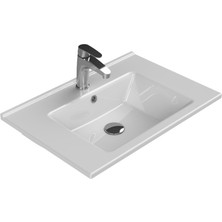 Turkuaz Seramik Arte 65x45 cm Etajerli Lavabo