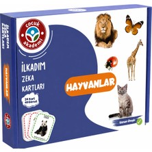 Çocuk Akademi İlk Adım Zeka Kartı Hayvanlar Özlem Durhat 0-3 Yaş Eğitici Kartlar