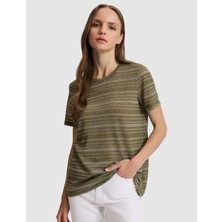 Pierre Cardin Kadın Haki Regular Fit Tişört 50324490-VR027