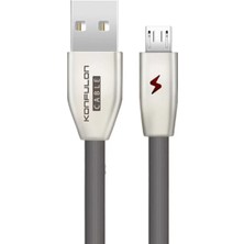 LTG Nova S53 LED Işıklı Micro USB Kablo 1m 3A - Siyah