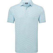 Footjoy Micro Feeder Stripe Lisle Erkek T-Shirt Açık Mavi 34134